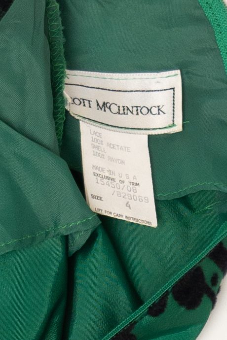 Vintage Emerald Scott McClintock Peplum Dress (1980s)