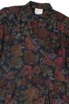 Vintage Floral Lands End Direct Long Sleeve Dress