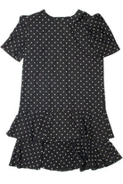 Vintage Semi-Sheer Polka Dot Drop Waist Dress