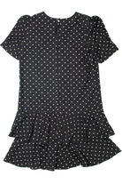 Vintage Semi-Sheer Polka Dot Drop Waist Dress