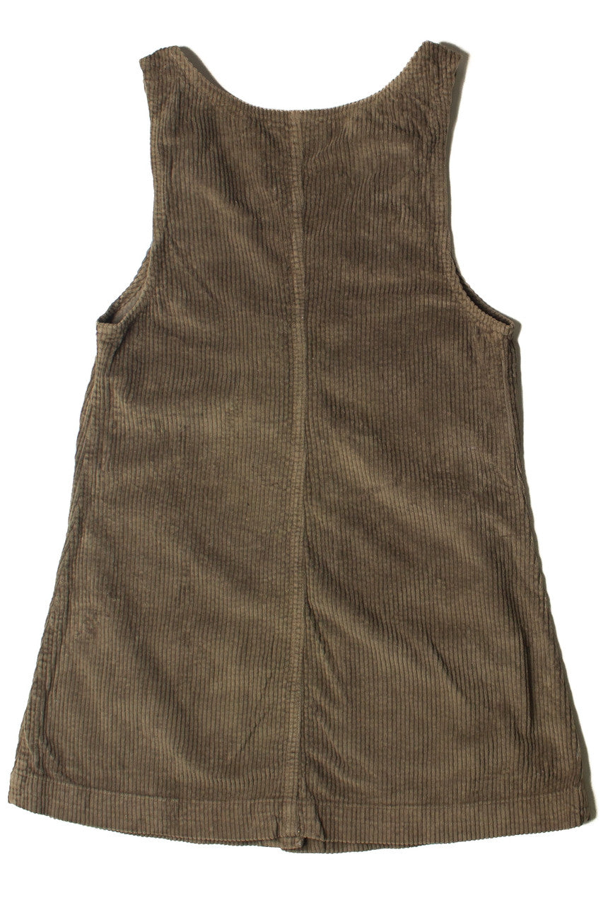 Vintage DK Fish Button Front Corduroy Mini Dress