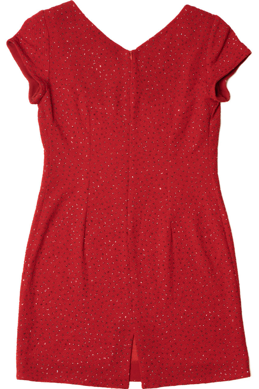 Vintage Red Sequin Mini Dress