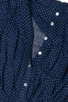 Vintage Navy Blue Swiss Dot Unlined Dress