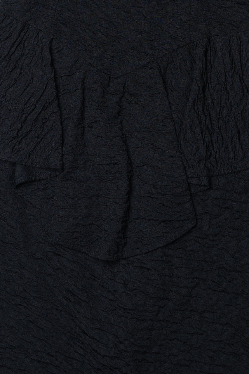 Vintage Peplum Skirt Cross Back Dress (1980s)