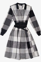 Vintage 1950s Style Open Front Dress With Belt