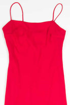 Red Chiffon Ruffle Evening Dress