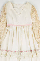 Vintage Lace Floral Ribbon Detail Dress