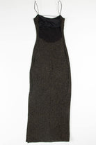Black Glitz Low Back Prom Dress