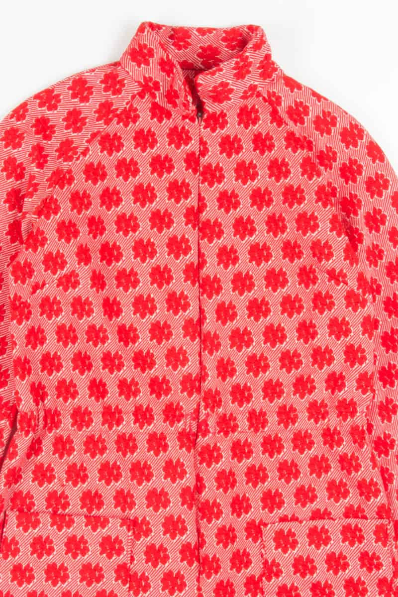 Vintage Red Floral Tunic