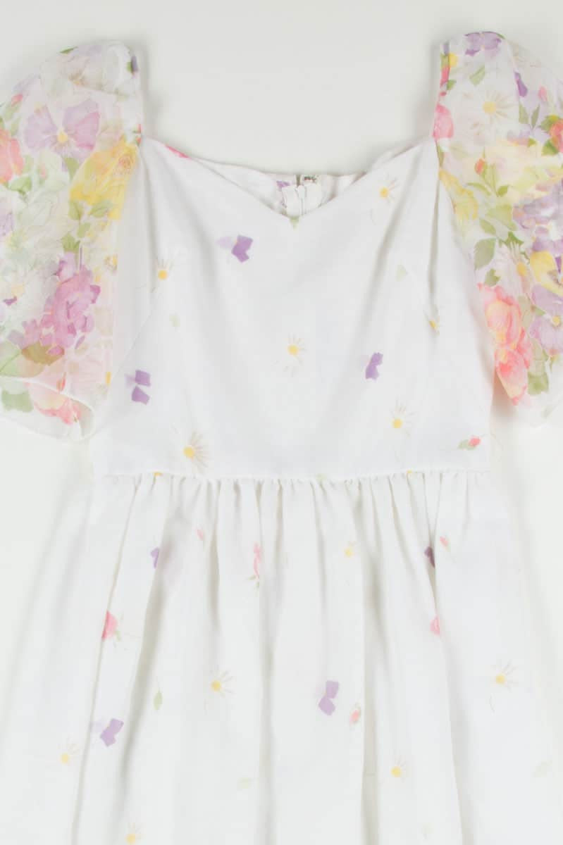 Flutter Sleeve Floral Maxi Dress