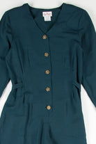 Teal Green Palazzo Leg Jumpsuit