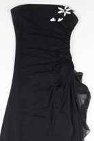 Strapless Sequin Flower Prom Dress
