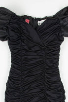 Black Ruched Party Dress