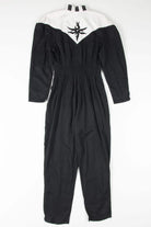 Vintage Black & White Swirl Detail Jumpsuit