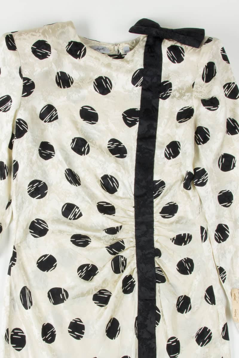 Polka Dot Adrianna Papell Silk Vintage Dress