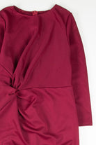 Burgundy Side Knot Dress