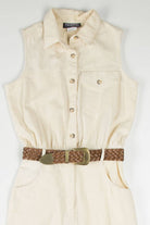 Cream Denim Shirt Dress