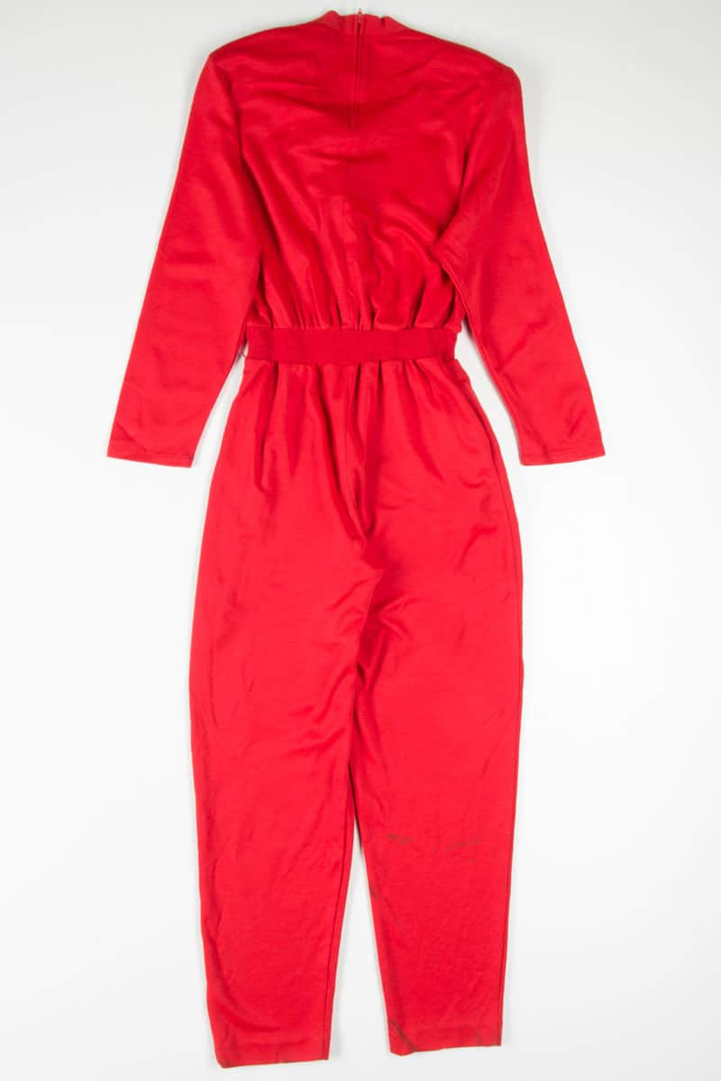 Retro Red Stretch Jumpsuit