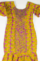 Ruffle Neon Pattern Mermaid Dress