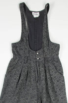 Black Floral Overalls
