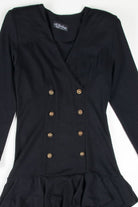 Vintage 90s Suit Coat Ruffle Dress