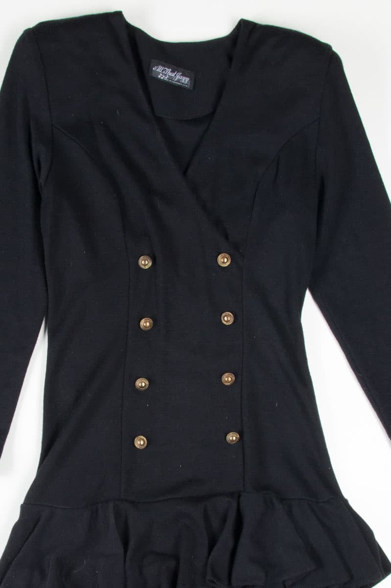 Vintage 90s Suit Coat Ruffle Dress