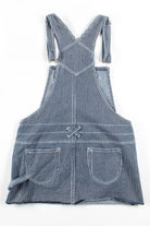 Striped Overall Denim Pinafore
