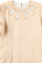 Peach Linen Beaded Dress
