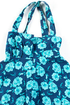 Blue Floral Cross Strap Dress