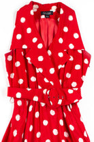 Red Silk Belted Maxi Dress