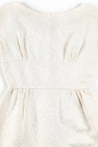 White Satin Floral Dress