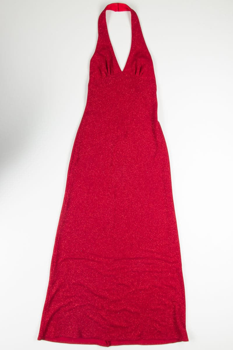 Red Halter Prom Dress