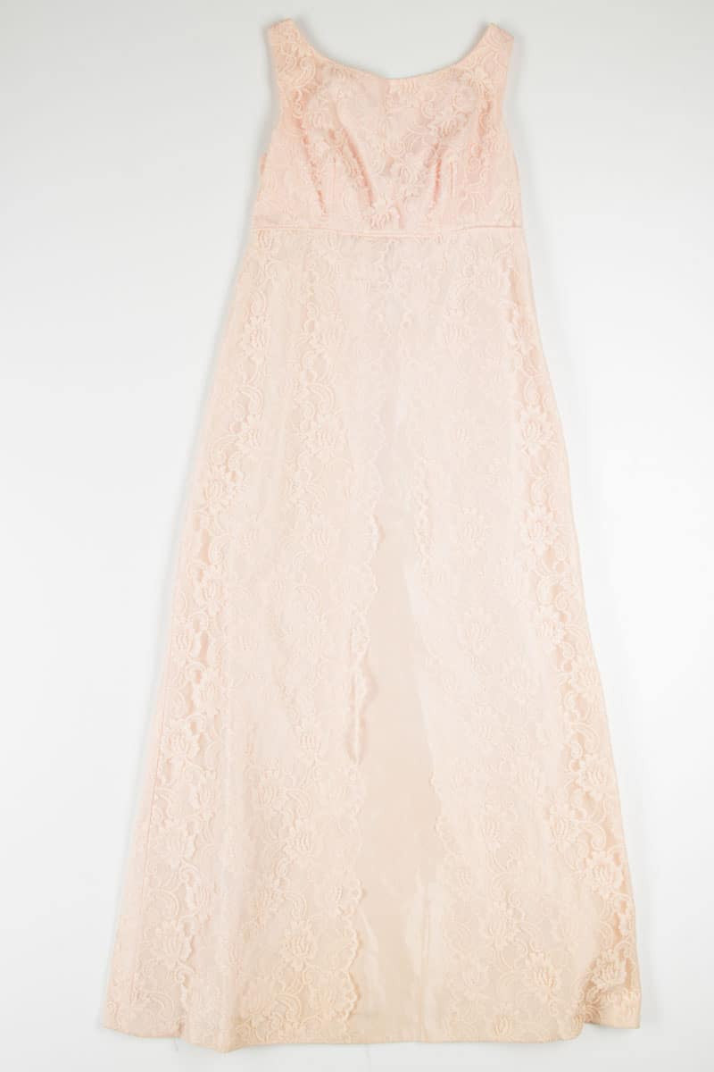 Vintage Lace Peach Empire Waist Dress