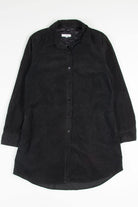 Black Corduroy Shirt Dress 1