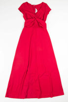 Red Waist Wrap Dress