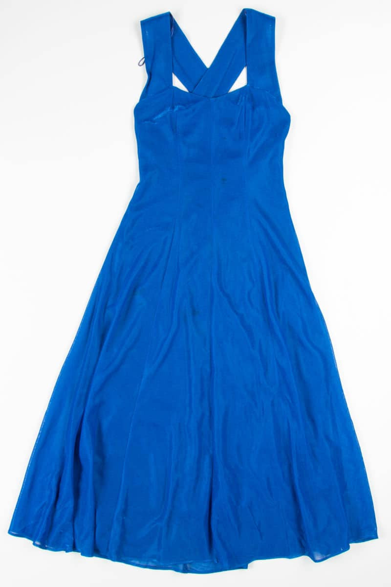 Blue Metallic Swing Dress