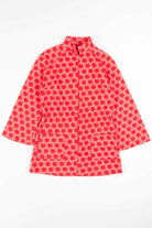 Vintage Red Floral Tunic