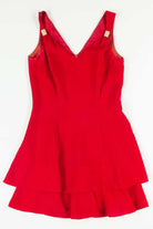 Red Chiffon Double Layer Party Dress