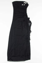 Strapless Sequin Flower Prom Dress