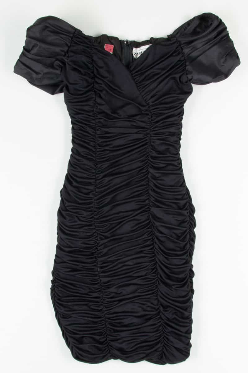 Black Ruched Party Dress