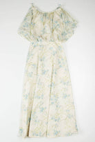 Mesh Overlay Floral Maxi Dress