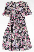 90s Black Floral Dress