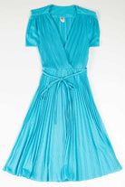 Blue Accordian Swing Dress