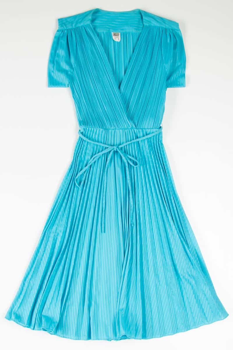 Blue Accordian Swing Dress