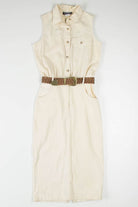 Cream Denim Shirt Dress