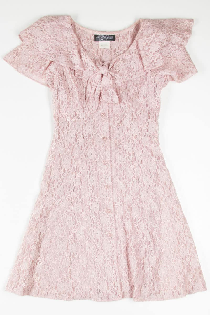 Blush Ruffle Lace Dress