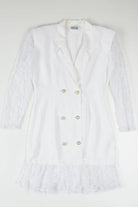 90s White Suit Coat Dress