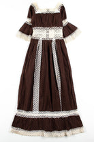 Brown Lace Hippie Maxi Dress