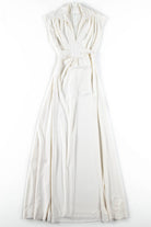 White Sleeveless Maxi Dress