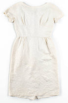 White Satin Floral Dress
